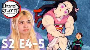 GIANT buttchin Nezuko 😲 | Demon Slayer S2 EP 4 and 5 reaction & review -  YouTube