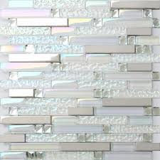 Tst Glass Metal Tile Iridescent White
