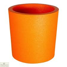 Orange Round Garden Flower Pot The