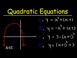 Quadratic Equations Multiple Choice