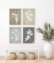 Gray Botanical French Country Wall Art