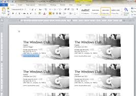 Making A Card In Microsoft Word Magdalene Project Org