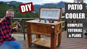 how to make a patio cooler ice chest