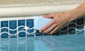 Always pour chemicals into water so that if a splash should occur, the water will splash upward but the chemicals will not. The Best Way To Clean Pool Tile At The Waterline Pool Cleaning Hq