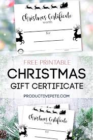 free printable christmas certificate