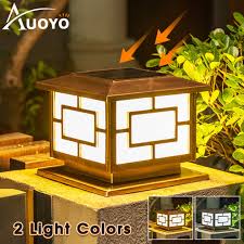 Auoyo Outdoor Pillar Lights Solar