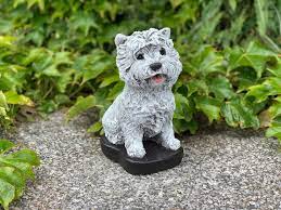 Westie Puppy Dog Statue Concrete Westie