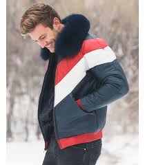Men S Napa Leather Coat With Fox Fur Collar