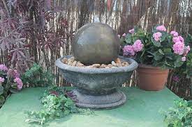 Small Patio Fountain With Sphere Ball