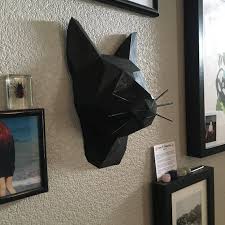 Geometric Cat Wall Art Animal Wall