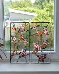 Sakura Stained Glass Panel