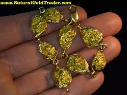 44 25 gram 8 alaska gold nugget bracelet