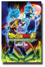 An all new movie since dragon ball super: Dragon Ball Super Broly Movie Large Poster