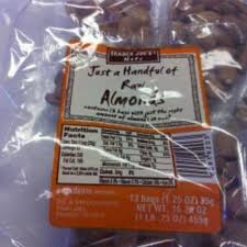 raw almonds and nutrition facts