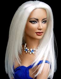 A Tonner Carrie &#39;Ready to Wear&#39; repaint, rerooted with platinum Saran hair. - blue-01