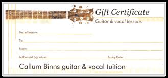 Free Gift Certificate Template Guitar Free Gift Certificate Template