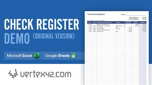 check register template demo you