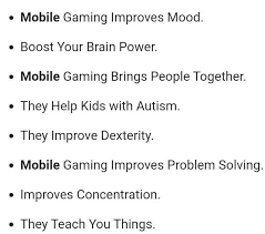 advanes of playing mobile games