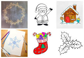 30 easy christmas drawings to lift your