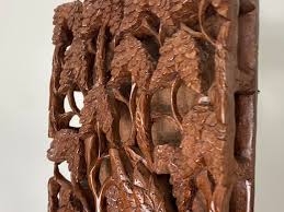 Balinese 3d Carved Wood Wall Panel Rama