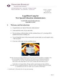Legal Boot Camp For New Special Education Administrators Iaase
