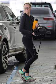 robin wright wears gym attire while
