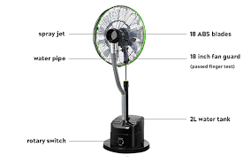 indoor water misting standing fan