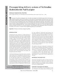 terbinafine hydrochloride nail lacquer
