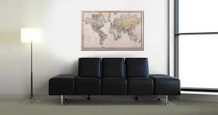 Old Style World Maps Wall Canvas