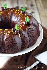 A bundt cake (/bʌnt/) is a cake that is baked in a bundt pan, shaping it into a distinctive doughnut shape. Chocolate Orange Bundt Cake Let S Dish Recipes