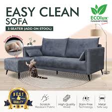 Ecolux Easy Clean Sofa 3 Seater Stool