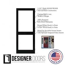 Designer 2 Panel Screen Storm Door