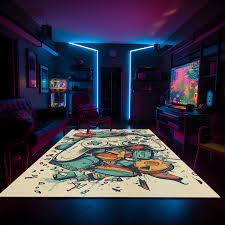 personalized gaming room carpet with