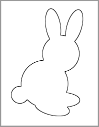 Our template today is called free printable cute bunny birthday invitation.the pictures of bunny and flowers decorate the design. 9 5 Inch Bunny Template Large Printable Rabbit Easter Spring Etsy