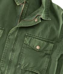 h m shirt jacket in green for men lyst
