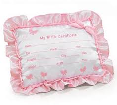 Amazon Com Pink Baby Girl Birth Certificate Pillow Personalize