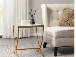 Antique Gold Accent Square Table