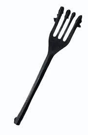 8 Inch Black Disposable Plastic Fork