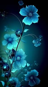 Blue Flowers Wallpaper For Iphone