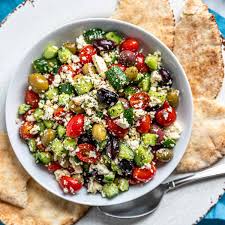 greek feta salad with greek olives