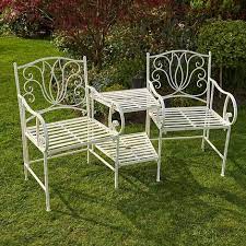 Garden Bench Cream Duo Love Seat