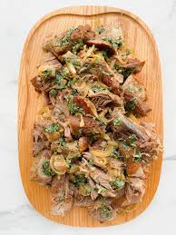 slow cooker braised pork with parsley