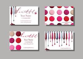 makeup artist business card vector