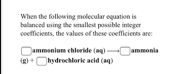 following molecular equation