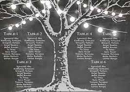 Details About Fairy Lights Black White Chalkboard Wedding Table Seating Plan Chart Canvas Menu