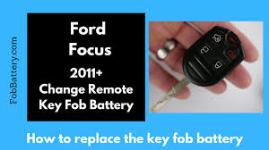 Some ford key fobs even provide remote start. Ford Focus Key Fob Battery Replacement Diy