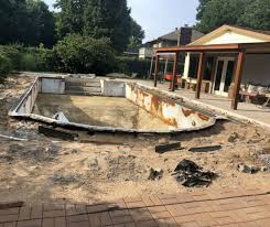 Concrete Swimming Pool Decks Before