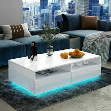 modern led coffee table with storage