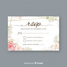 Wedding Rsvp Card Vector Free Download