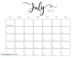 July 2021 local moon phases. Cute Free Printable July 2021 Calendar Saturdaygift